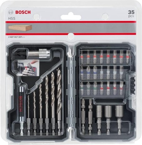 Bosch Bosch Accessoires  35-delig Boor en bit assortiment voor hout Bosch Bosch Accessoires  35-delig Boor en bit assortiment voor hout
