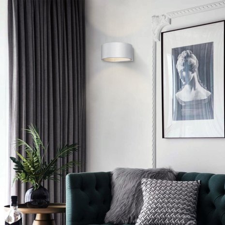 Home Sweet Home Home sweet home LED wandlamp Lounge Ø 13,4 cm - grijs Home Sweet Home Home sweet home LED wandlamp Lounge Ø 13,4 cm - grijs