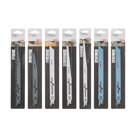 Bosch Set van 7x2 stuks professional Bosch Reciprozaagbladen Hout en Metaal Bosch Set van 7x2 stuks professional Bosch Reciprozaagbladen Hout en Metaal