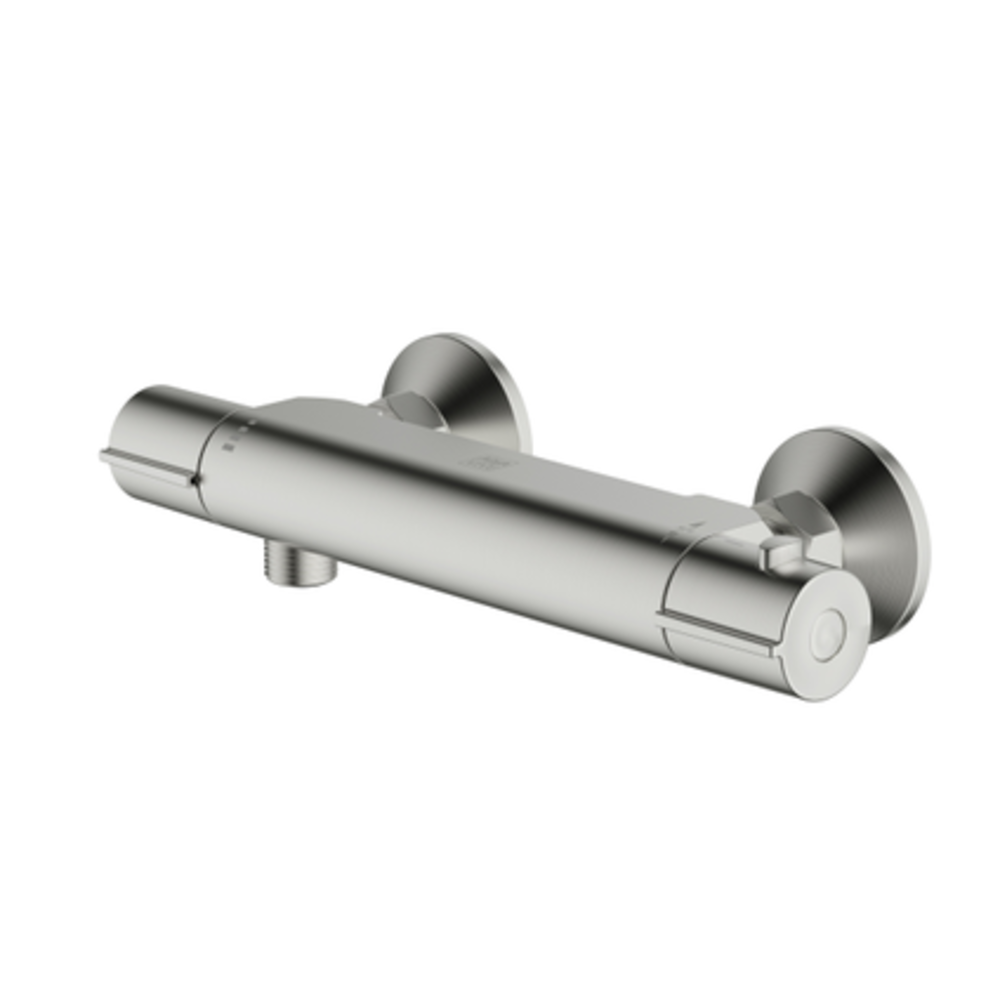 Aquavive AquaVive thermostatische douchekraan Cato 150 mm geborsteld staal Aquavive AquaVive thermostatische douchekraan Cato 150 mm geborsteld staal