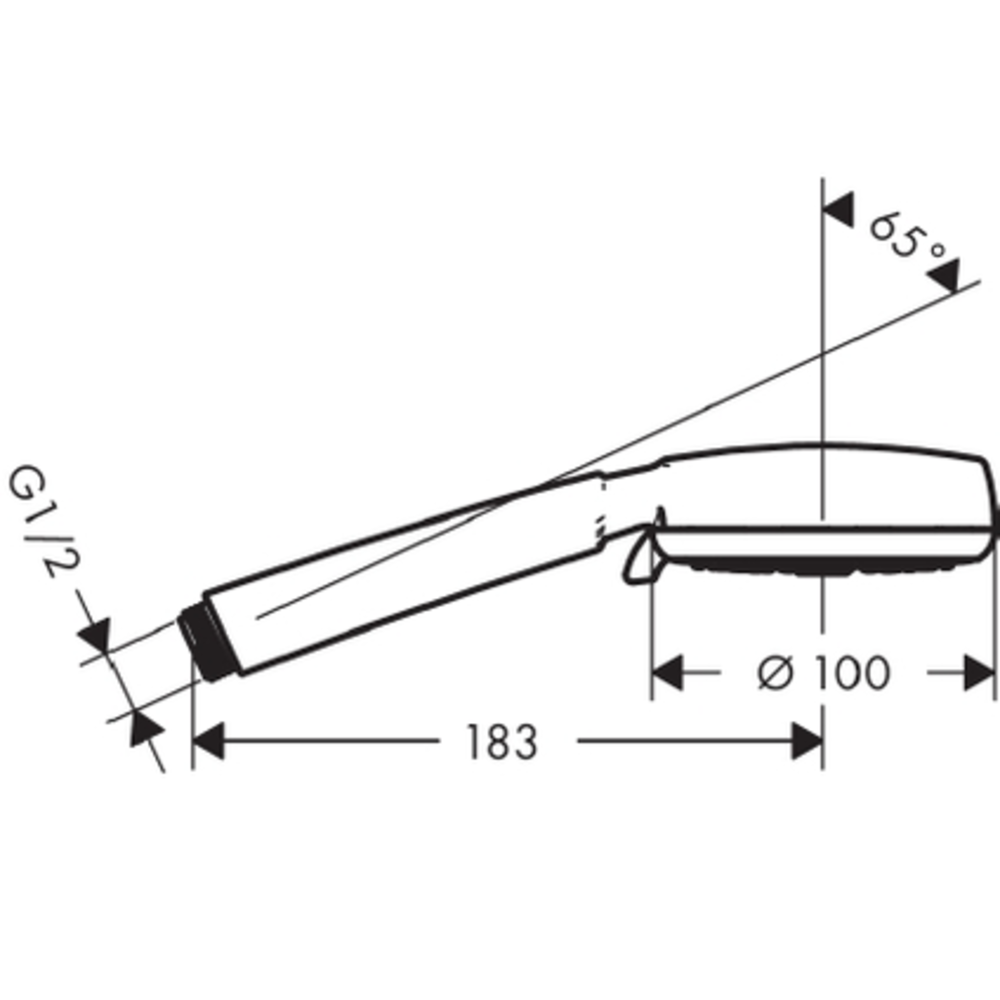 Hansgrohe Hansgrohe handdouche MyClub 100mm 4 stralen chroom/wit Hansgrohe Hansgrohe handdouche MyClub 100mm 4 stralen chroom/wit