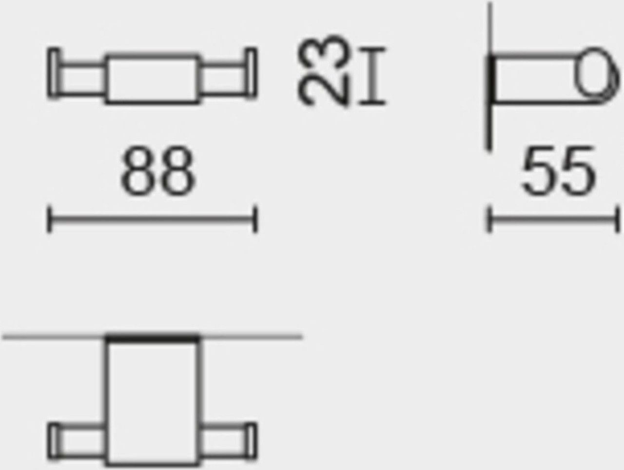 Zack Zack Atore dubbele handdoekhouder 8,8x5,5x2,3 cm Glans Rvs Zack Zack Atore dubbele handdoekhouder 8,8x5,5x2,3 cm Glans Rvs