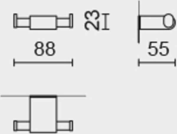 Zack Zack Atore dubbele handdoekhouder 8,8x5,5x2,3 cm Glans Rvs Zack Zack Atore dubbele handdoekhouder 8,8x5,5x2,3 cm Glans Rvs