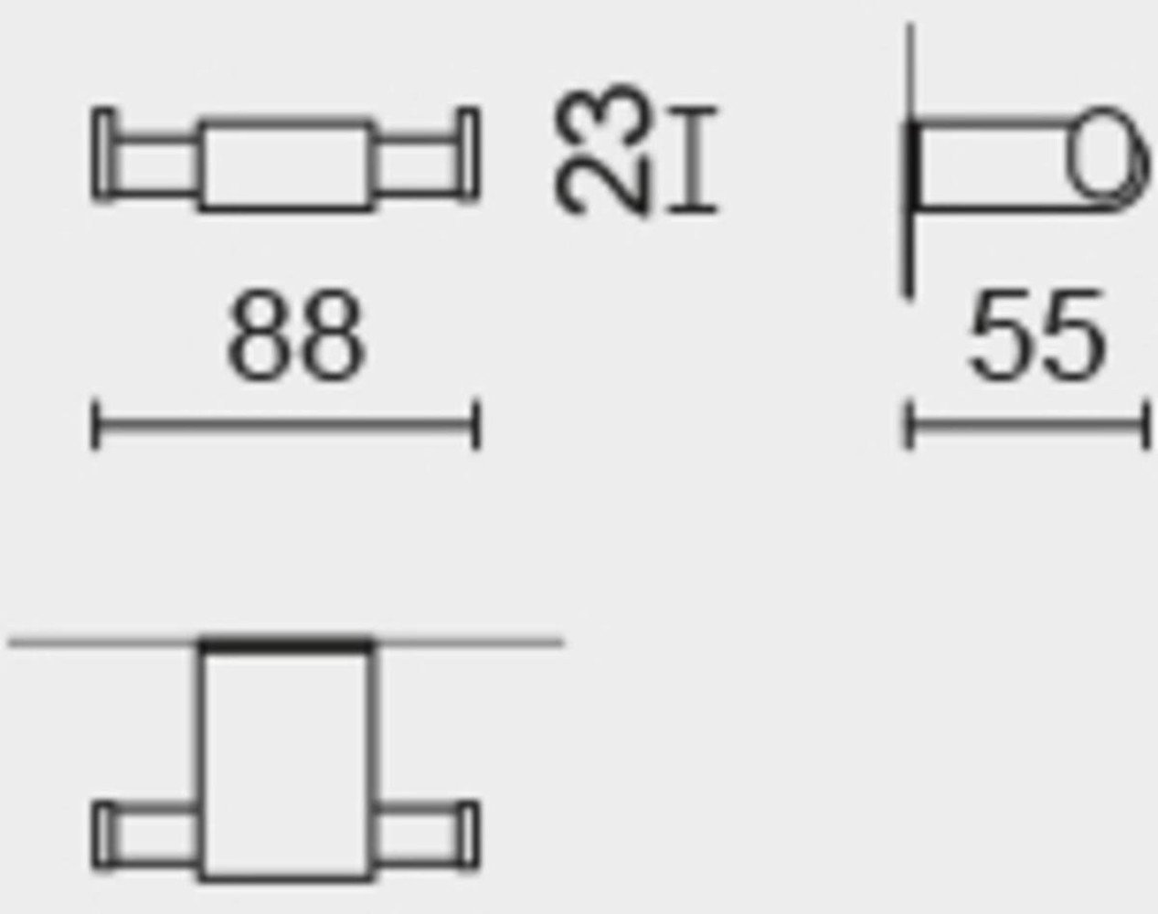Zack Zack Atore Dubbele Handdoekhouder - Mat Zack Zack Atore Dubbele Handdoekhouder - Mat