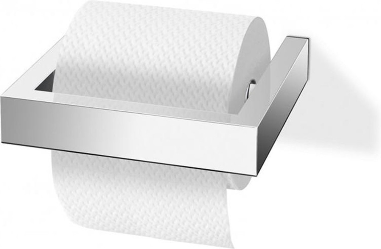 Zack Zack Linea Toiletrolhouder rechthoekig 15X15cm Spiegelglans RVS Zack Zack Linea Toiletrolhouder rechthoekig 15X15cm Spiegelglans RVS
