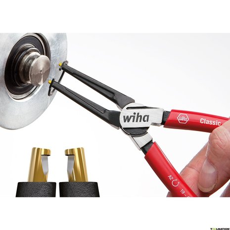 Wiha Wiha Borgringtang Classic met MagicTips® voor buitenborgringen (assen) , 140 mm Wiha Wiha Borgringtang Classic met MagicTips® voor buitenborgringen (assen) , 140 mm