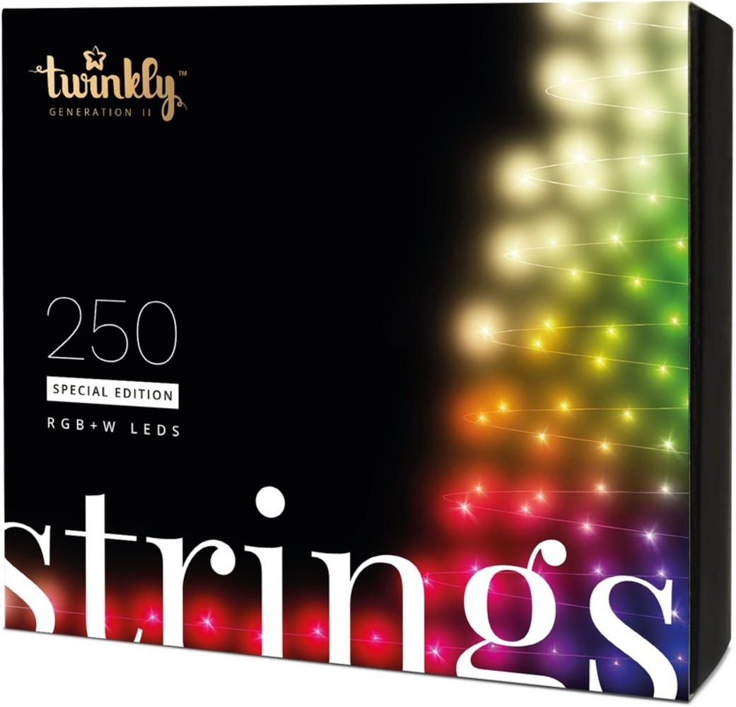 Twinkly Twinkly String miniverlichting met app 20 m met 250 LED lampen multi en warm wit - Transparant kabel Twinkly Twinkly String miniverlichting met app 20 m met 250 LED lampen multi en warm wit - Transparant kabel