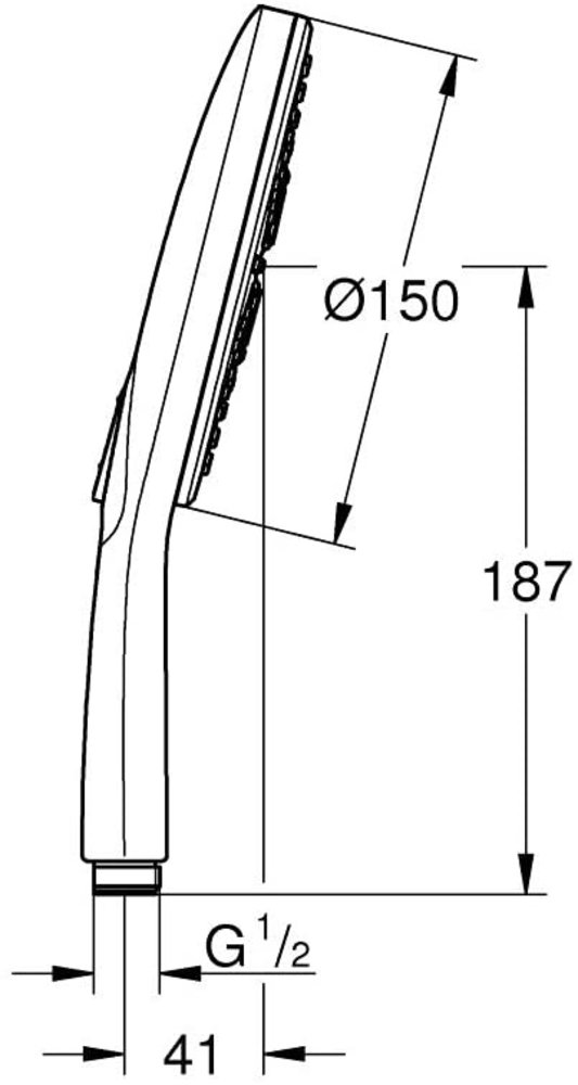 Grohe Grohe Vitalio SmartActive - Handdouche 150, 3-jets, chroom