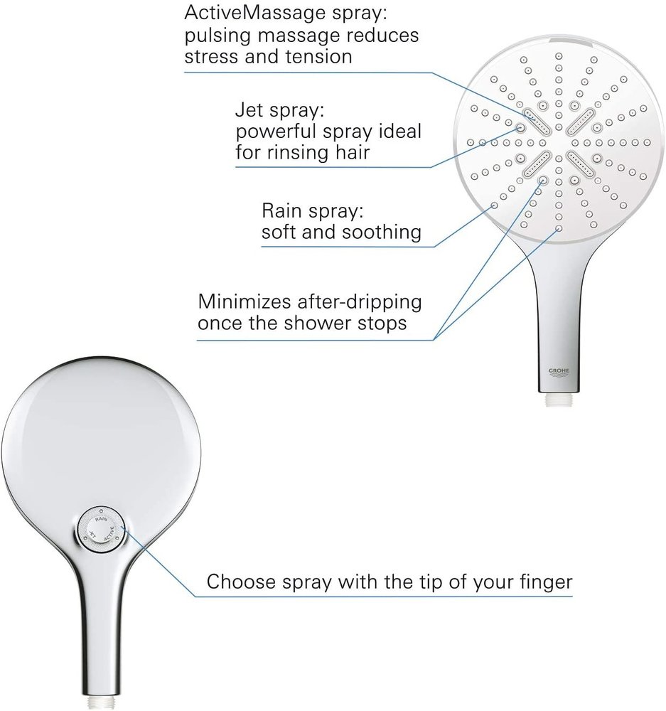 Grohe Grohe Vitalio SmartActive - Handdouche 150, 3-jets, chroom