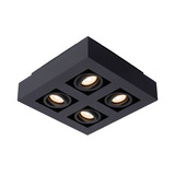 Eglo  Eglo Mendoza Plafondspot - LED Dim to warm - GU10 - 4x5W 3000K/2200K - Zwart Eglo  Eglo Mendoza Plafondspot - LED Dim to warm - GU10 - 4x5W 3000K/2200K - Zwart