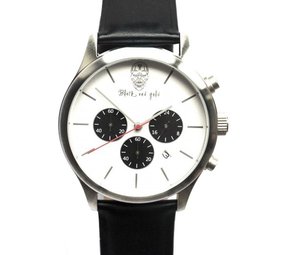 Black and Gold Horloge Sao Paolo Gris and Blanco Polshorloge Black and Gold Horloge Sao Paolo Gris and Blanco Polshorloge