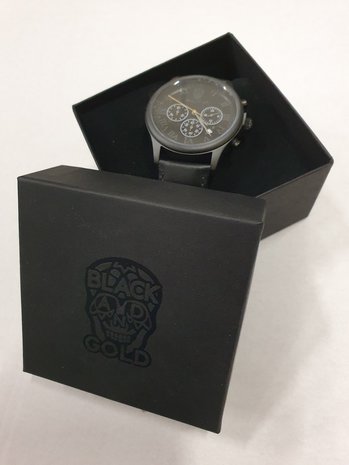 Black and Gold Polshorloge Black & Gold San Cristóbal horloge Negro Black Black and Gold Polshorloge Black & Gold San Cristóbal horloge Negro Black