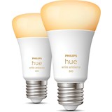 Philips Philips Hue Slimme Lichtbron E27 Duopack - White Ambiance - 8,5W - Bluetooth - 2 Stuks Philips Philips Hue Slimme Lichtbron E27 Duopack - White Ambiance - 8,5W - Bluetooth - 2 Stuks