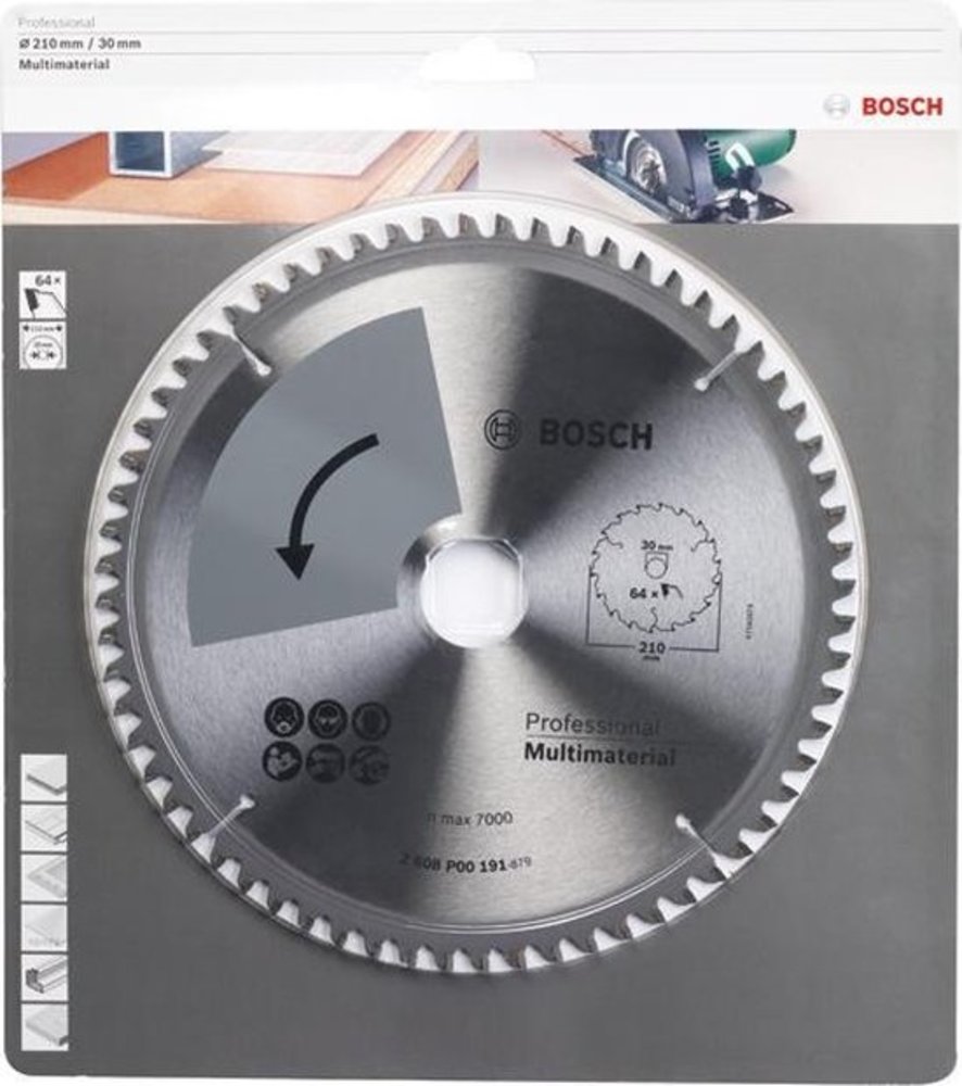 Bosch Bosch cirkelzaagblad multi-materiaal Professional t64 210x2x40mm Bosch Bosch cirkelzaagblad multi-materiaal Professional t64 210x2x40mm