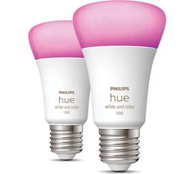 Philips Philips Hue standaardlamp E27 Lichtbron - White and Color Ambiance - 2-pack -1100lm - Bluetooth