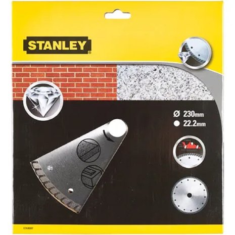 Stanley Stanley STA38207-XJ diamantzaagblad 23 cm Diamantzaagblad met turborand Stanley Stanley STA38207-XJ diamantzaagblad 23 cm Diamantzaagblad met turborand