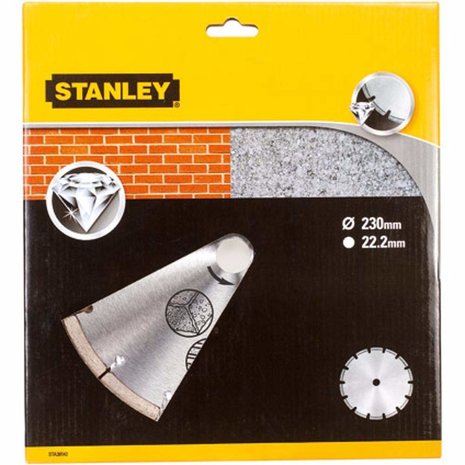 Stanley Stanley STA38142-XJ diamantzaagblad 23 cm Diamantzaagblad met gesegmenteerde rand Stanley Stanley STA38142-XJ diamantzaagblad 23 cm Diamantzaagblad met gesegmenteerde rand
