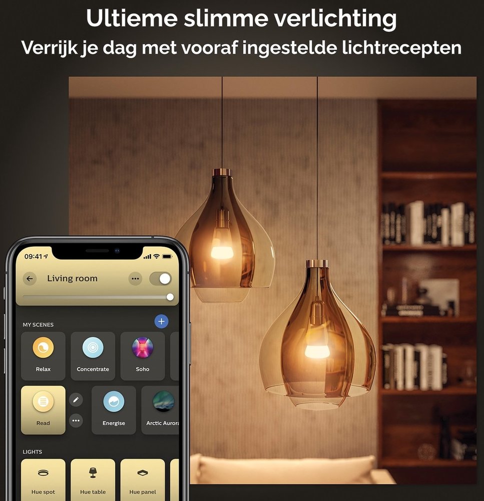 Philips Philips Hue standaardlamp E27 Lichtbron - white Ambiance - 1-pack - 1100lm - Bluetooth Philips Philips Hue standaardlamp E27 Lichtbron - white Ambiance - 1-pack - 1100lm - Bluetooth