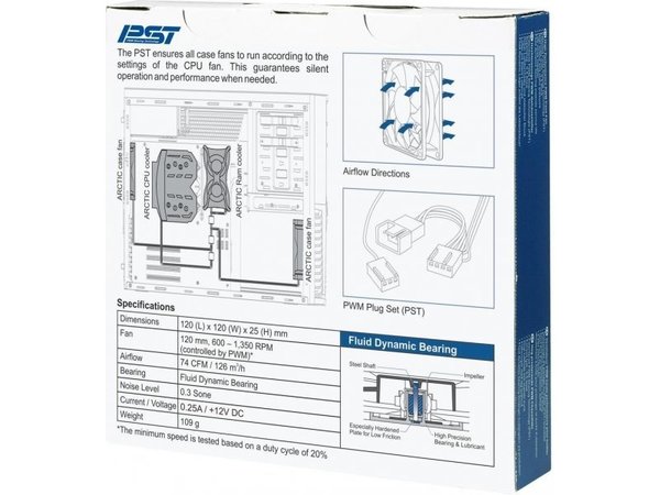 Arctic Arctic Cooling P12 Computer behuizing Koeler 12 cm Zwart Arctic Arctic Cooling P12 Computer behuizing Koeler 12 cm Zwart