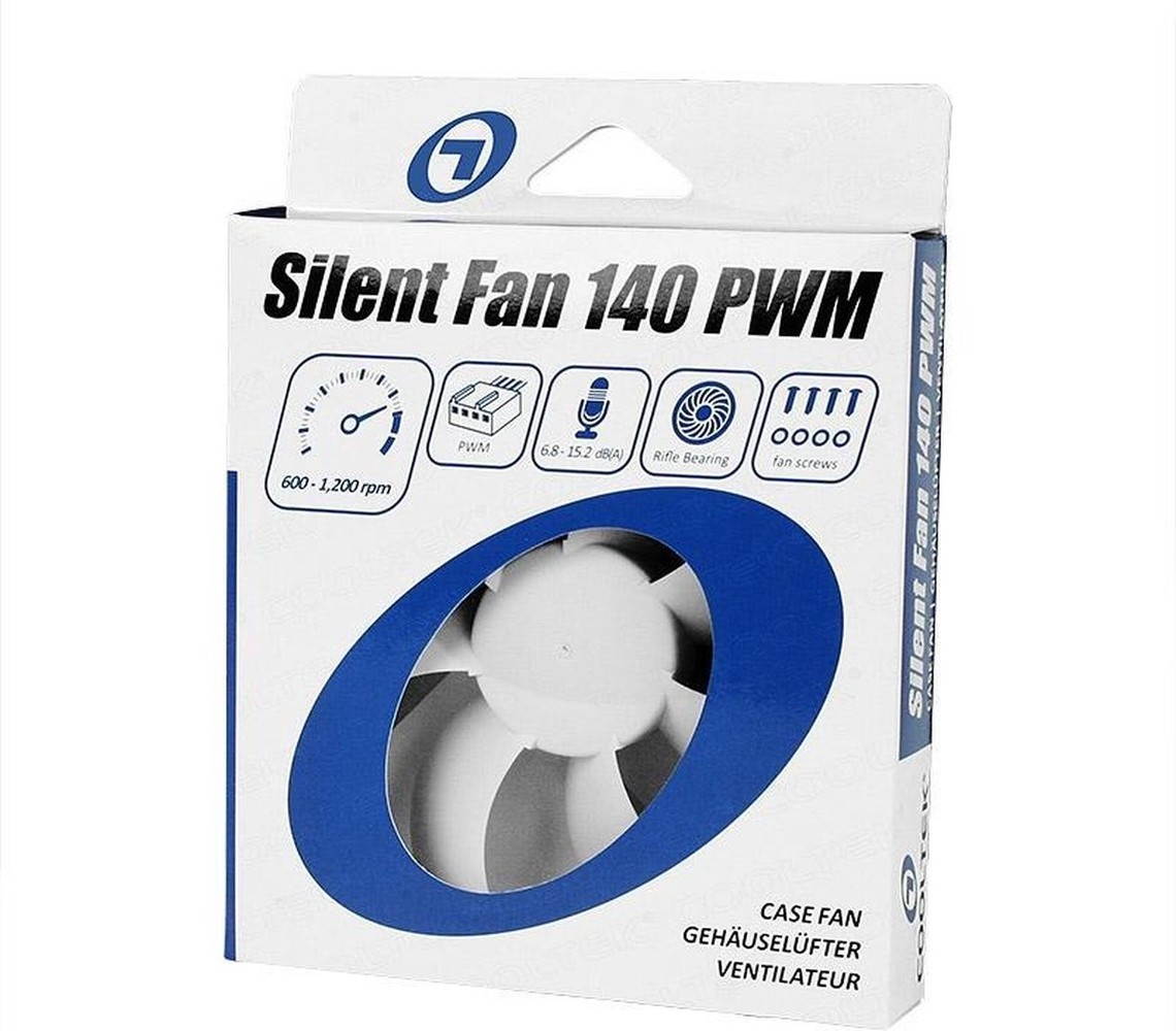 Cooltek Cooltek Silent Fan 140 PWM Computer behuizing Ventilator Cooltek Cooltek Silent Fan 140 PWM Computer behuizing Ventilator