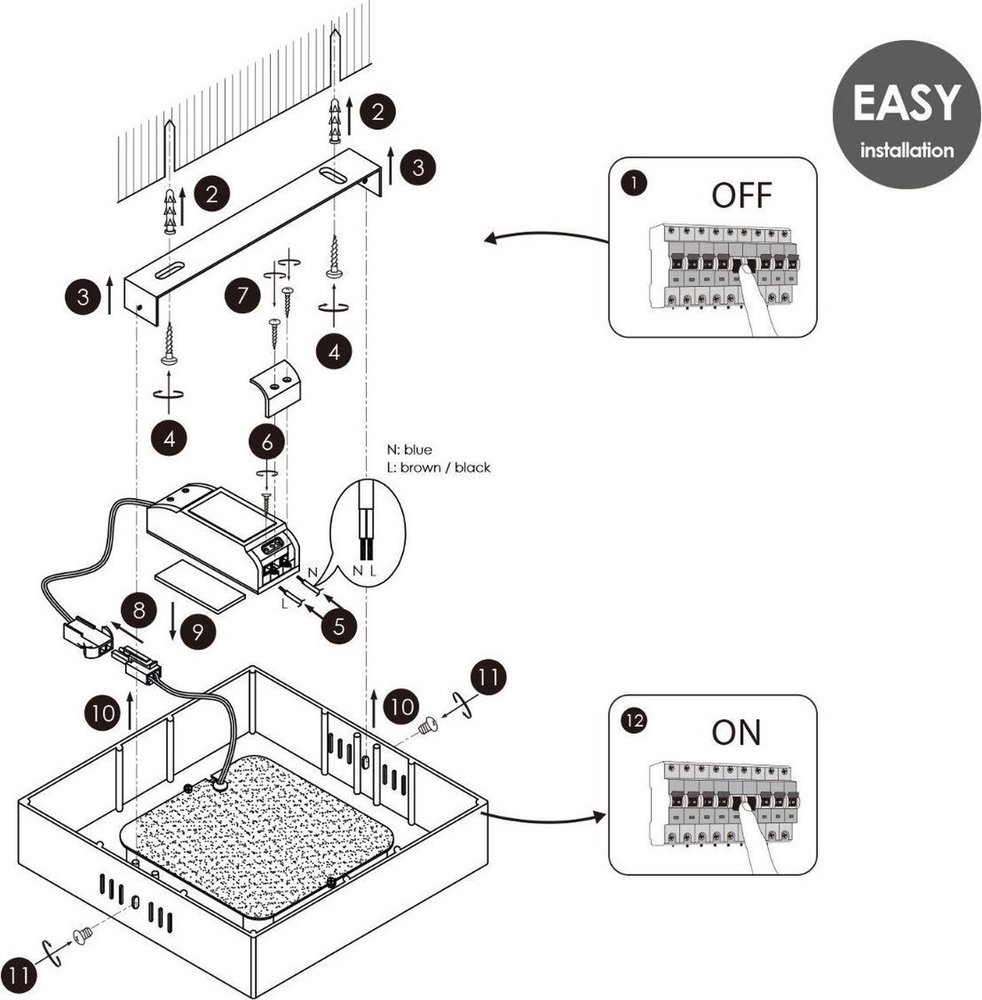 Home Sweet Home Home sweet home LED plafondlamp Ska vierkant 17 - wit Home Sweet Home Home sweet home LED plafondlamp Ska vierkant 17 - wit