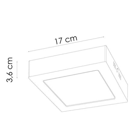 Home Sweet Home Home sweet home LED plafondlamp Ska vierkant 17 - wit Home Sweet Home Home sweet home LED plafondlamp Ska vierkant 17 - wit