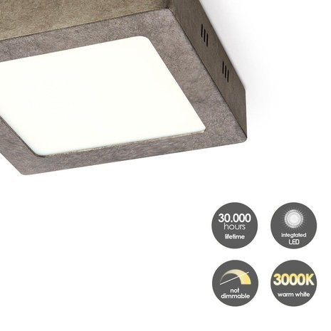 Home Sweet Home Home sweet home LED plafondlamp Ska 17 vierkant - burned-metal Home Sweet Home Home sweet home LED plafondlamp Ska 17 vierkant - burned-metal