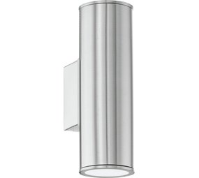 Eglo  Eglo Riga Wandlamp - Voor buiten - 2 Lichts - LED - RVS Eglo  Eglo Riga Wandlamp - Voor buiten - 2 Lichts - LED - RVS