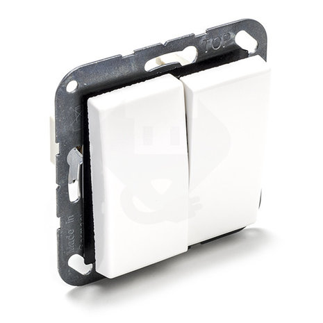 Jung Jung AS500 dubbele wipschakelaar wissel inbouw wit