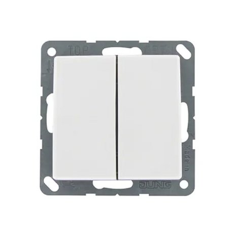 Jung Jung AS500 dubbele wipschakelaar wissel inbouw wit