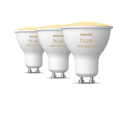 Philips Philips Hue Slimme Lichtbron GU10 Spot - White Ambiance - 3-pack - Bluetooth Philips Philips Hue Slimme Lichtbron GU10 Spot - White Ambiance - 3-pack - Bluetooth