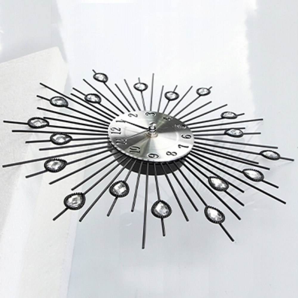 Merkloos Wandklok - Zwart/Zilverkleur - 30,5 centimeter Merkloos Wandklok - Zwart/Zilverkleur - 30,5 centimeter