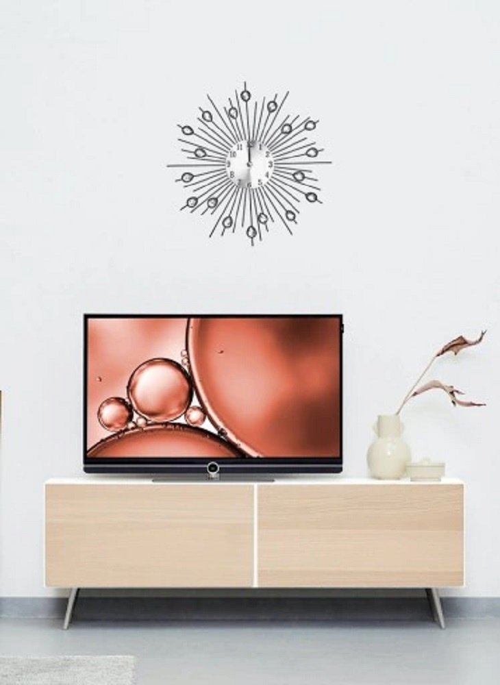 Merkloos Wandklok - Zwart/Zilverkleur - 30,5 centimeter Merkloos Wandklok - Zwart/Zilverkleur - 30,5 centimeter