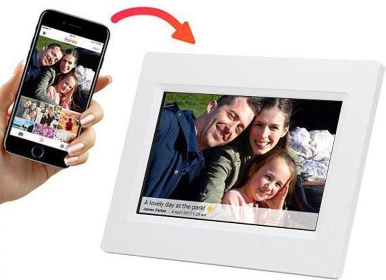 Denver Denver PFF-710 - Digitale Fotolijst - fotokader - 7 inch - FRAMEO - WiFi - IPS touchscreen - Wit Denver Denver PFF-710 - Digitale Fotolijst - fotokader - 7 inch - FRAMEO - WiFi - IPS touchscreen - Wit