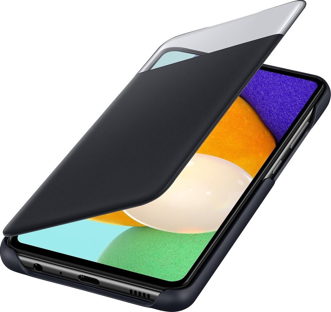 Symmetrie Heerlijk kiezen Samsung - Smart S View Wallet Hoesje - Samsung Galaxy A52/A52s - Zwart -  willemxl.com