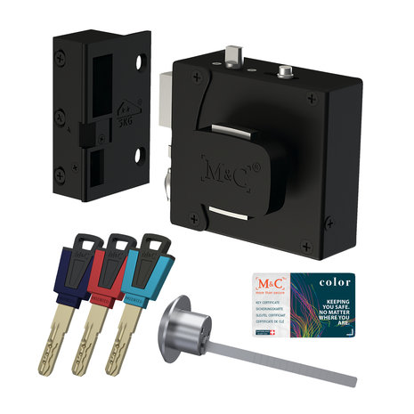 M&C M&C - Condor Veiligheidsoplegslot - SKG 2-sterren - links M&C M&C - Condor Veiligheidsoplegslot - SKG 2-sterren - links