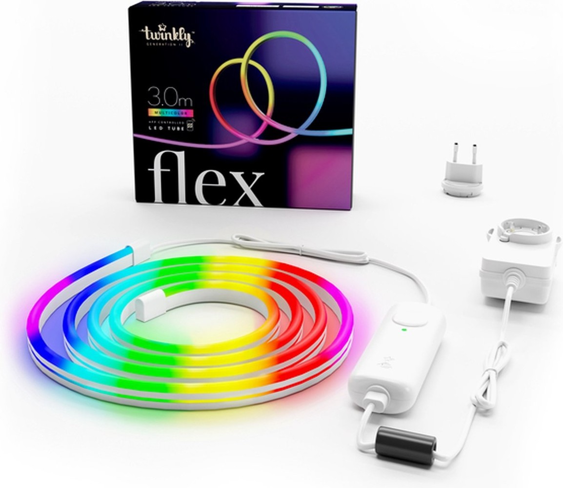 Twinkly Twinkly Flex lightstrip - 3 Meter - LED Verlichting - Gekleurd Licht-Verbind met Bluetooth of Wifi