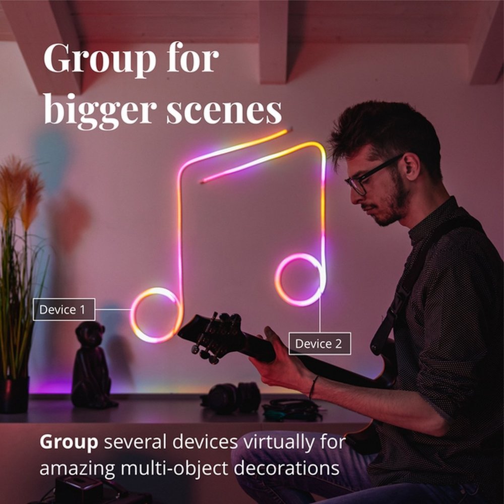 Twinkly Twinkly Flex lightstrip - 3 Meter - LED Verlichting - Gekleurd Licht-Verbind met Bluetooth of Wifi