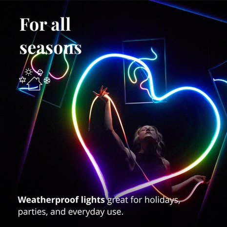 Twinkly Twinkly Flex lightstrip - 3 Meter - LED Verlichting - Gekleurd Licht-Verbind met Bluetooth of Wifi