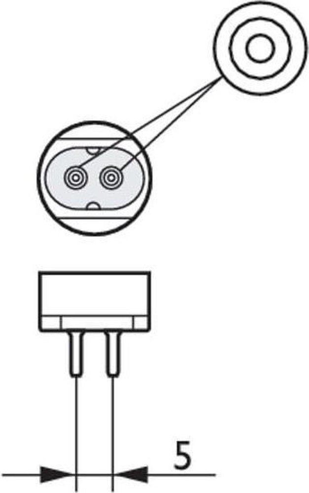 Philips 5 stuks Philips TL balk Mini 7,1W TL5 G5 290mm warm wit