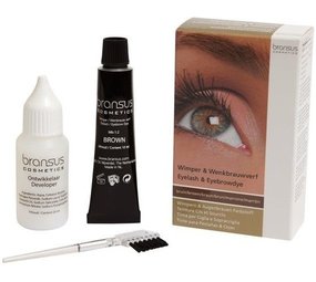 Bransus Bransus wimper & wenkbrauw verf bruin en zwart in set van 2 stuks