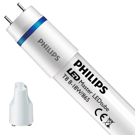 Philips 10 x Philips Master LEDtube HO 8W G13 220V-240V 6500K kleur 865 600mm T8 niet dimbaar Philips 10 x Philips Master LEDtube HO 8W G13 220V-240V 6500K kleur 865 600mm T8 niet dimbaar