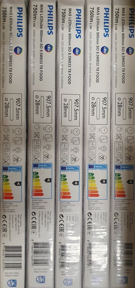 Philips 10 X Philips Master LEDtube Food 900mm 8.5-30W 833 T8 8718696763919 incl.led starter Philips 10 X Philips Master LEDtube Food 900mm 8.5-30W 833 T8 8718696763919 incl.led starter