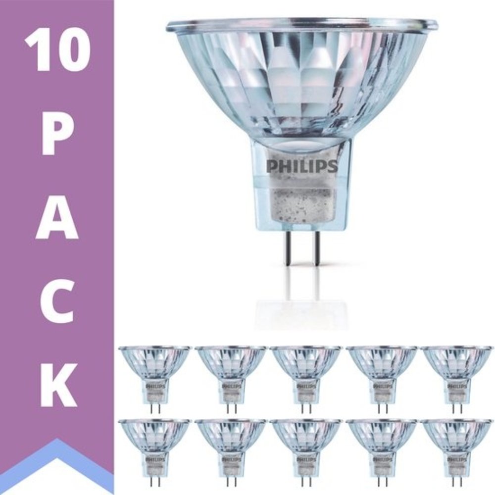 Philips Philips - Halogeenspot - 20W GU5,3 - Warm Wit - 10 stuks Philips Philips - Halogeenspot - 20W GU5,3 - Warm Wit - 10 stuks