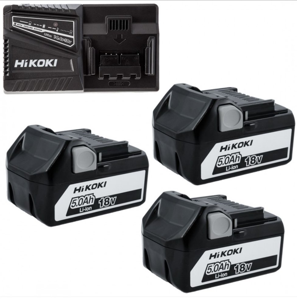 Hikoki HiKoki - Accu Boor-Schroefmachine DS18DBSLWDZ - 18 V - 5.0 Ah Li-ion - incl. koffer, 3 accu's en 1 lader