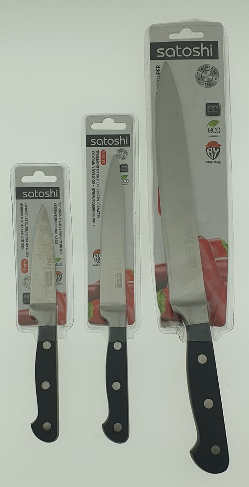 Satoshi Satoshi Stark 3 delige keukenmessen set Satoshi Satoshi Stark 3 delige keukenmessen set