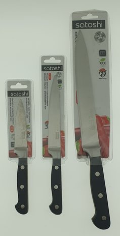 Satoshi Satoshi Stark 3 delige keukenmessen set Satoshi Satoshi Stark 3 delige keukenmessen set