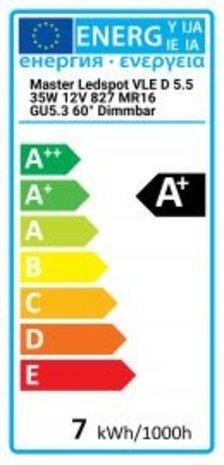 Philips Philips LEDspot LV Value GU5.3 MR16 5.5W 827 60D (MASTER) - Zeer Warm Wit - Dimbaar - Vervangt 35W Philips Philips LEDspot LV Value GU5.3 MR16 5.5W 827 60D (MASTER) - Zeer Warm Wit - Dimbaar - Vervangt 35W