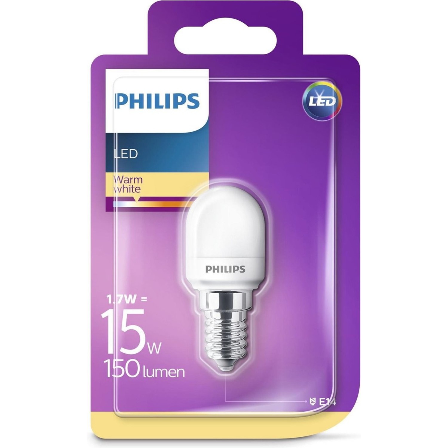 Initiatief fout Misleidend Philips Koelkastlamp LED E14 - 1.7W (15W) - Warm Wit Licht - Niet Dimbaar -  willemxl.com