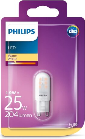 Philips Aanbieding 4 st. Philips Corepro LED capsule G9 1.9W 204lm - 830 Warm Wit | Vervangt 25W Philips Aanbieding 4 st. Philips Corepro LED capsule G9 1.9W 204lm - 830 Warm Wit | Vervangt 25W